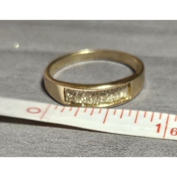 Trio of Rings w/ Sparkle Bands Silver Gold & Rose Gold Tones Sz 10.25 - Picture 5 of 5